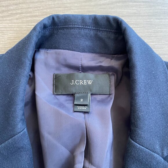 J. Crew Navy Blue Double Button Blazer - Picture 4 of 10